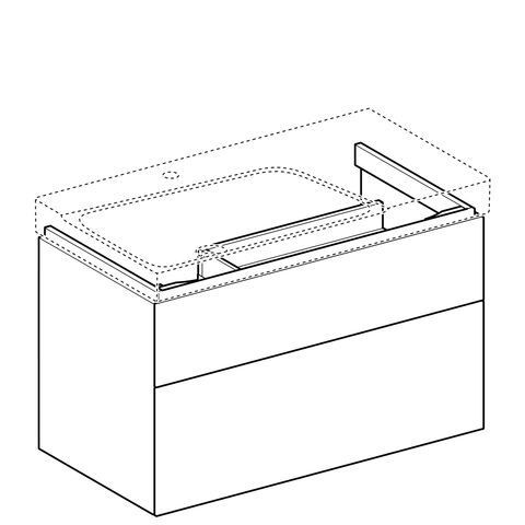 Geberit Xeno2 wastafelonderkast 2 laden 88x53cm greige 500.515.00.1