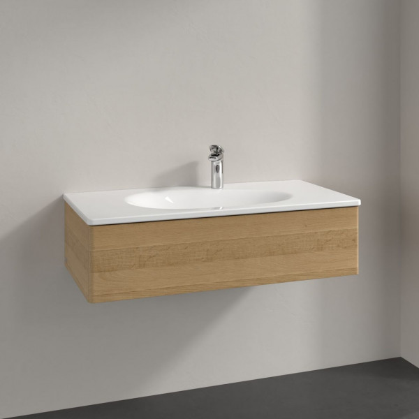 Meuble Pour Lavabo Encastrable Villeroy et Boch Antao 1 tiroir 988x256x493mm Honey Oak