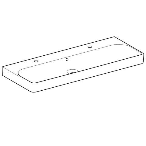 Geberit Meubelwastafel 1200 x 165 x 480 mm Smyle Square Wit