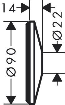 Uitbreiding Axor One 90 mm Zwart Mat