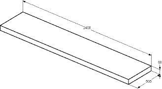 Ideal Standard Wastafelblad CONCA 1200x80x505mm