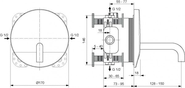 Ideal Standard Sensor voor wastafelmengkraan Ceraplus Chroom