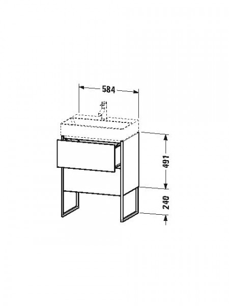 Duravit Wastafelmeubel XSquare 731x584x390mm