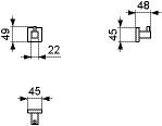 Ideal Standard Handdoekenrek Hangend IOM SQUARE Chroom