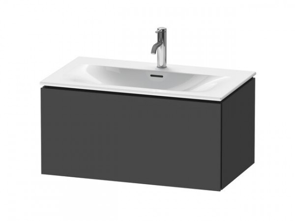 Meuble Pour Lavabo Encastrable Duravit L-Cube pour Viu 234483 Graphite Mat 400x820x481mm