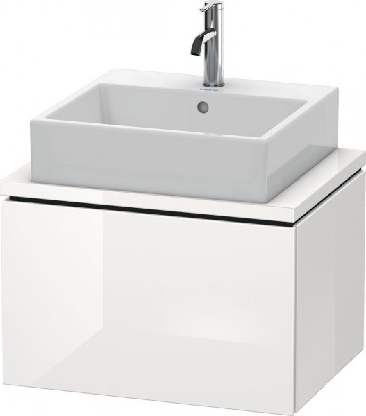 Meuble Pour Vasque à Poser Duravit L-Cube Compact, 1 tiroir 620mm Blanc brillant LC580002222