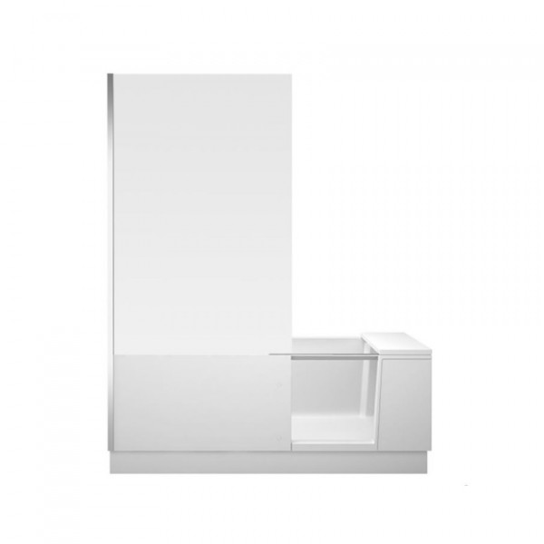 Duravit Shower + Bath Bad met Gemonteerde Deur Rechts 170x75 cm Wit spiegelglas