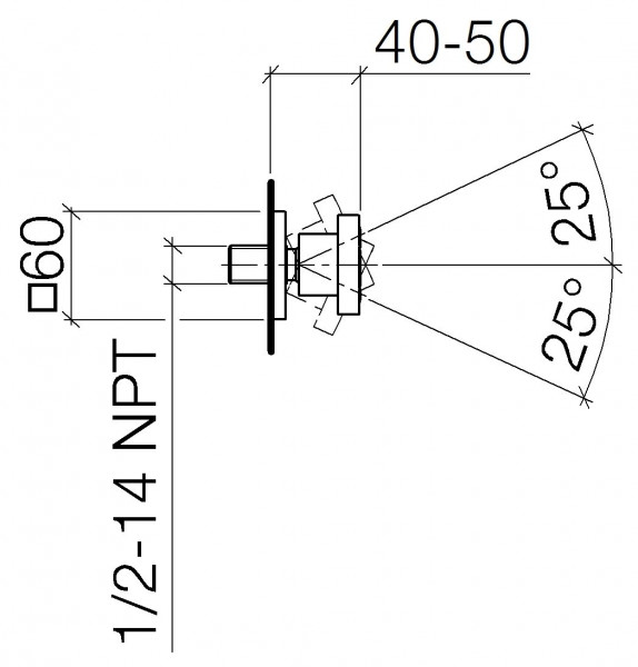 Dornbracht Nouveau CL.1 Zijdouche zonder stopkraan (28518782)