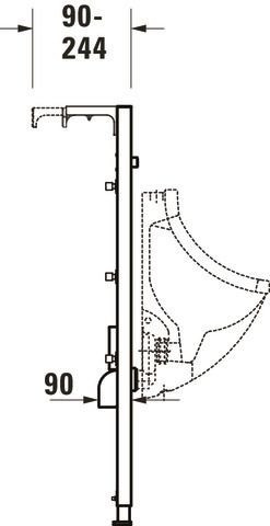 Inbouwreservoir Urinoir Duravit DuraSystem x500x1148mm