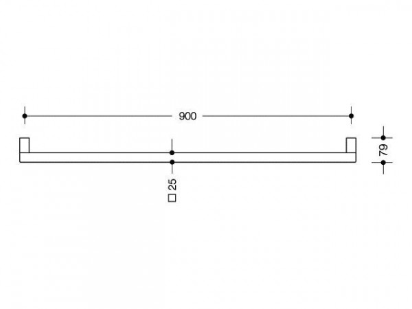 Hewi Handdoekenrek System 100 wandmontage 900 mm Glazend Chroom