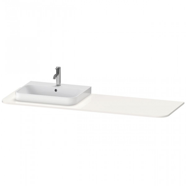 Plan de Toilette Duravit Happy D.2 Plus vasque gauche 1600x550mm Blanc brillant HP031HL2222