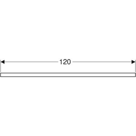 Wastafelblad Geberit ONE voor rechthoekige dubbele wastafel 1200x30mm Glossy Sand Grey