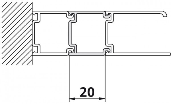 Kermi NOVA 2000 Uitbreidingsprofiel Wit ZDSVSVPN22002K