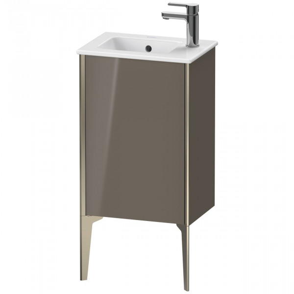 Meuble Lave-Mains Duravit XViu porte gauche, pour lav. ME 410mm Gris Flanelle Brillant/Champagne XV4480LB189