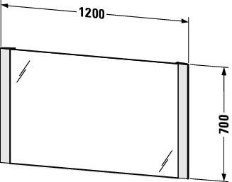 Badkamerspiegel Met Verlichting Duravit LED zijverlichting, met touch-sensitive schakelaar 1200x7...