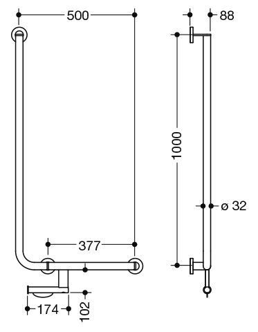 Hewi Badgreep Hoek System 900