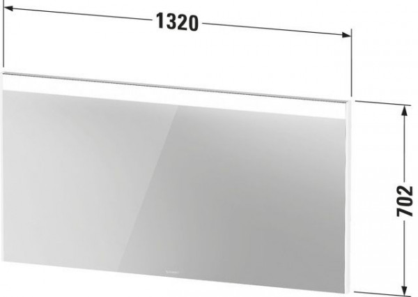 Badkamerspiegel Met Verlichting Duravit Brioso 1320x700mm Natuurlijk Notenhout