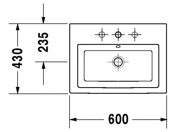 Duravit Wastafel Onderbouw 2nd floor Standard Wondergliss Wit 03476000001