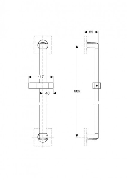 Douchestang Ideal Standard Archimodule 600mm