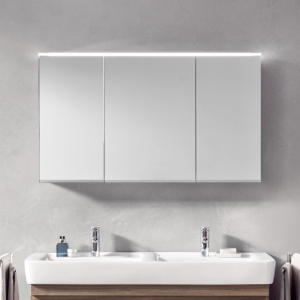 Armoire de Toilette Geberit Option Armoire Miroir Eclairage LED 3 Portes 1200x700x150mm