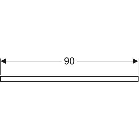 Wastafelblad Geberit ONE voor 1 rechthoekige wastafel rechts 900x30mm Glossy Sand Grey