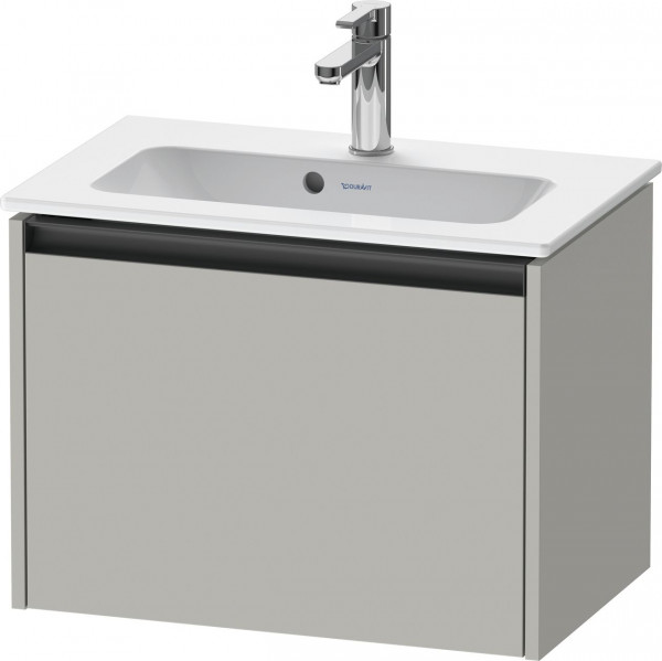 Meuble Pour Lavabo Encastrable Duravit Ketho.2 Compact 1 tiroir, poignée anthracite, pour Lavabo ME 610x440x390mm Gris béton mat K25055007070000