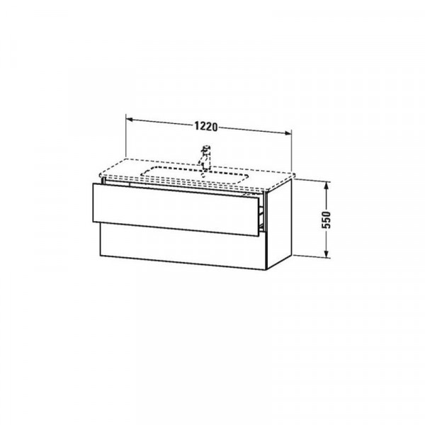 Duravit Wastafelmeubels L-Cube voor 233612 481x1220x550mm