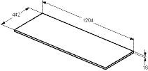 Ideal Standard Houten plaat voor console Connect Air