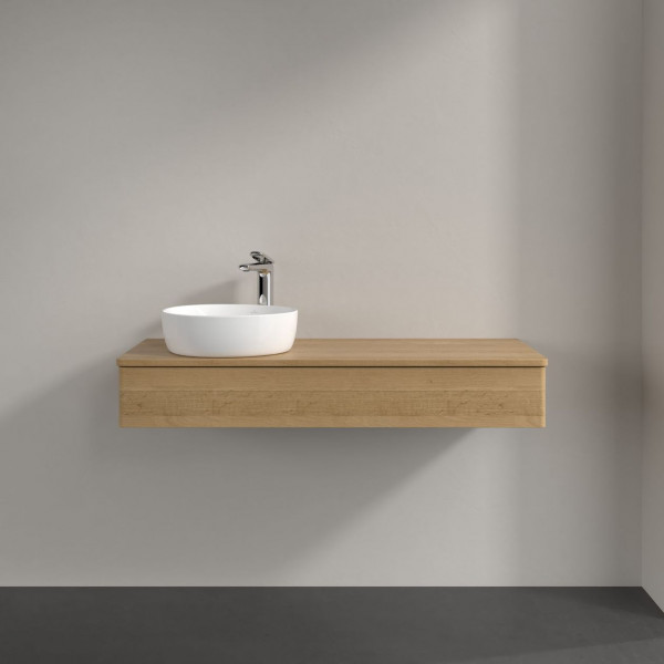 Wastafelmeubel Voor Opzet Waskom Villeroy en Boch Antao 1200x190x500mm Honey Oak