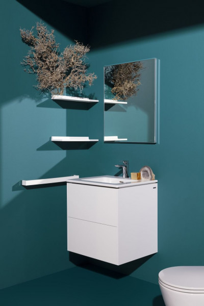 Ensemble Laufen PRO S Lavabo, meuble sous-lavabo Base, 2 tiroirs, 1 trou 600x610mm Blanc Mat