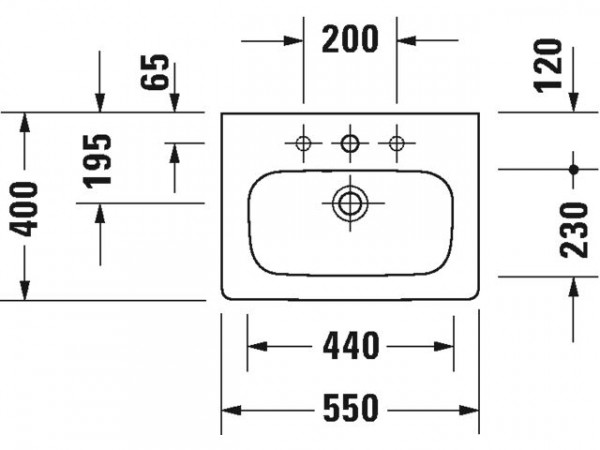 Duravit Fontein Toilet DuraStyle voor Meubel Wit 550 mm