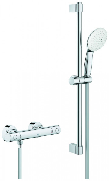 Ensemble De Douche Grohe Grohtherm 800 Cosmopolitan Mitigeur Thermostatique, 2 jets 600mm Chromé 34768001