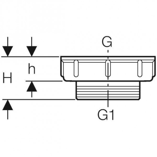 Geberit Gegalvaniseerde rail 3,2 x 0,7 cm