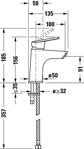 1 Gats Mengkraan Duravit No.1 S Chroom