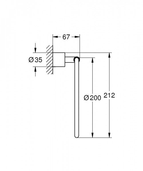 Grohe Atrio handdoekring Ø20cm cool sunrise 40307GL3