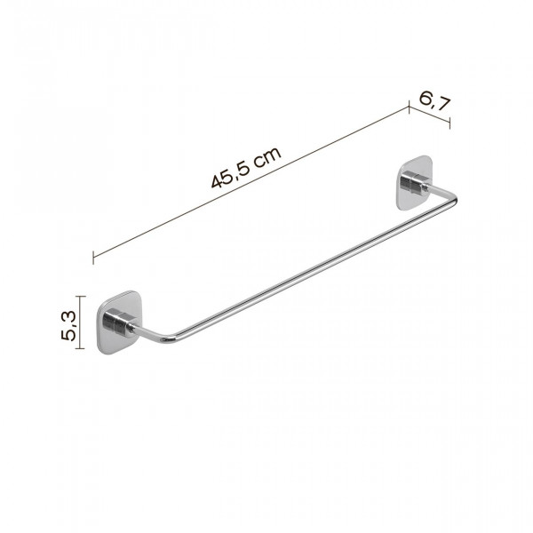 Gedy Handdoekenrek TEIDE 53x67mm Chroom