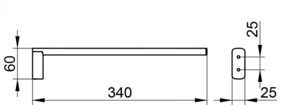 Keuco Handdoekenrek Edition 400 340x25x60mm