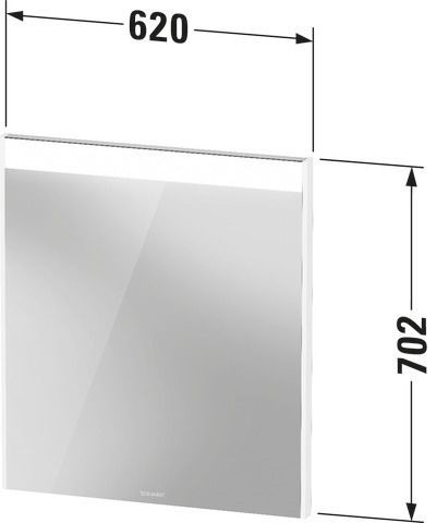 Badkamerspiegel Met Verlichting Duravit Brioso 620x700mm Mat Wit