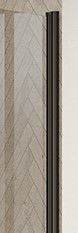 Profilé d'extension Kinedo SMART DESIGN Sans seuil, montage de niche, d'angle ou mural 35mm Noir grainé