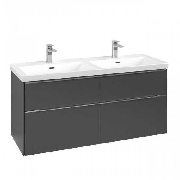 Dubbel Wastafelmeubel Villeroy en Boch Subway 3.0 met 4x uittrekbare laden 462x1272x579mm