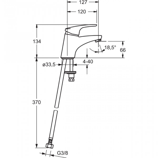 Handwas Kranen Hansa MIX 134x127mm Chroom