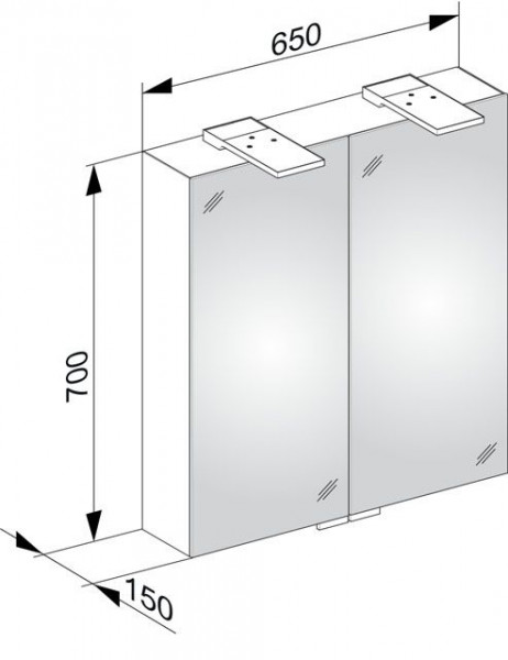 Keuco Spiegelkast Royal 25 150mm