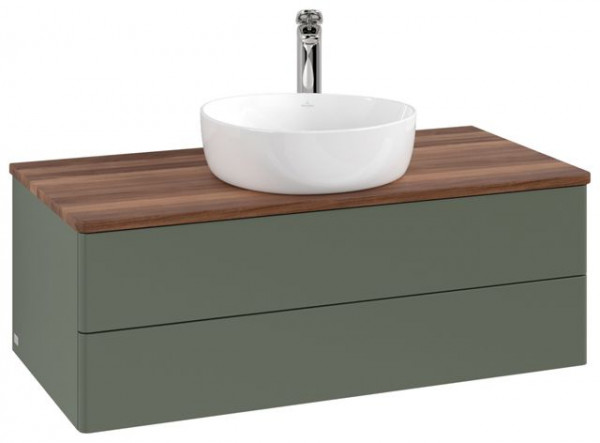 Wastafelmeubel Voor Opzet Waskom Villeroy en Boch Antao 1000x360x500mm Leaf Green Matt Lacquer/Wa...