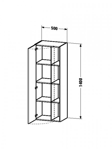 Duravit Hoge Badkamerkast DuraStyle 1400x240mm