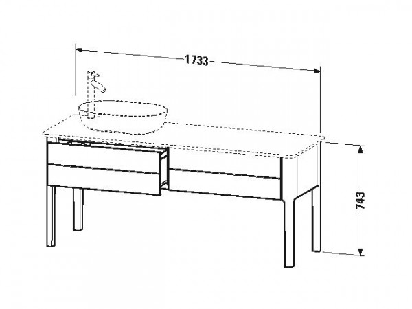 Duravit Wastafelmeubels Luv Staand 743x1733x570mm