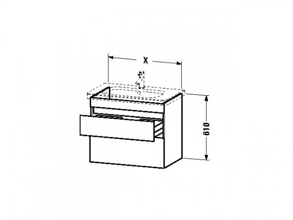 Duravit Wastafelmeubel DuraStyle voor 232065 448x580x610mm