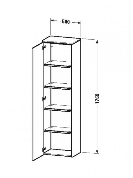 Duravit Hoge Badkamerkast XSquare 1760x500x356mm