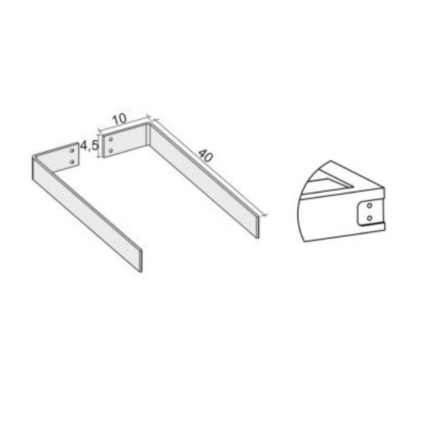 Handdoekenrek Hangend Riho Bologna dubbel voor wastafel 300x60x120mm Chroom