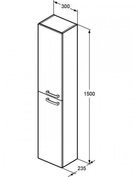 Ideal Standard Onderste deur voor hangelement voor E3243