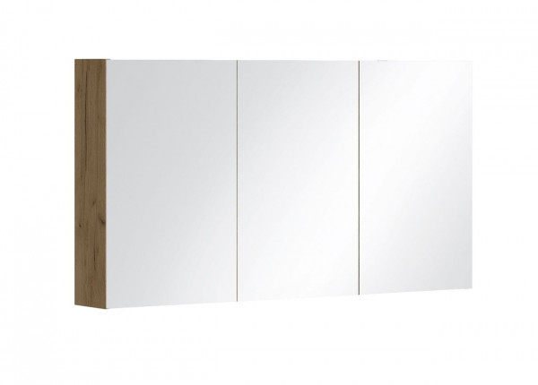 Armoire de Toilette Allibert LOOK UTE 3 portes miroir 1200x650x180mm Chêne Halifax | 1200 mm